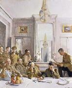 Sir William Orpen Some Members of the Allied Press Camp,with their Pres Officers France oil painting artist